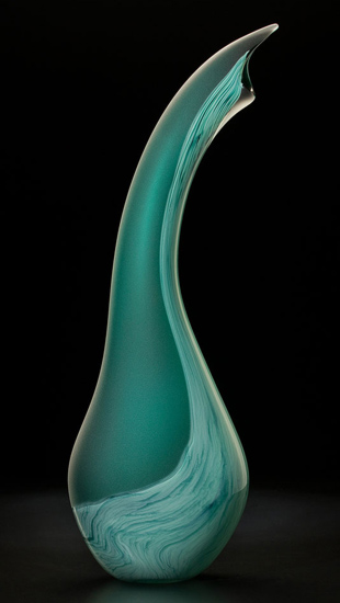 Jade Salinas art glass sculpture by Bernard Katz